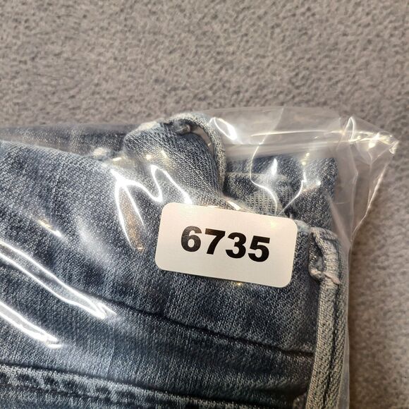 Old Navy Jeans Womens Size 10 Blue Lowest Rise Straight Distressed Denim Stretch - Picture 12 of 12